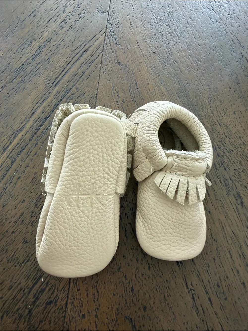 Freshly Picked Cream Baby Moccasins - Size 3